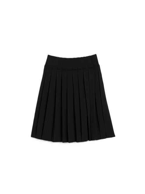 Gonna midi plissettata in serge di lana. Ami Paris | USK483.WV0211001 BLACK